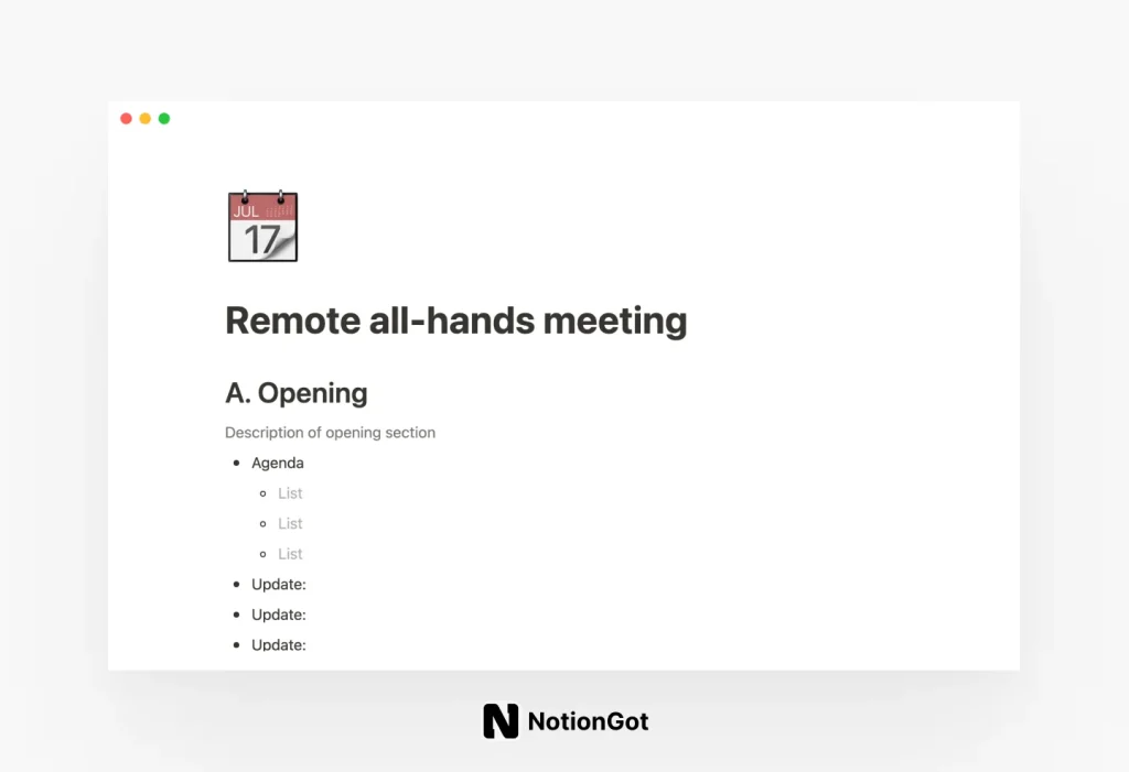 Remote all-hands meeting