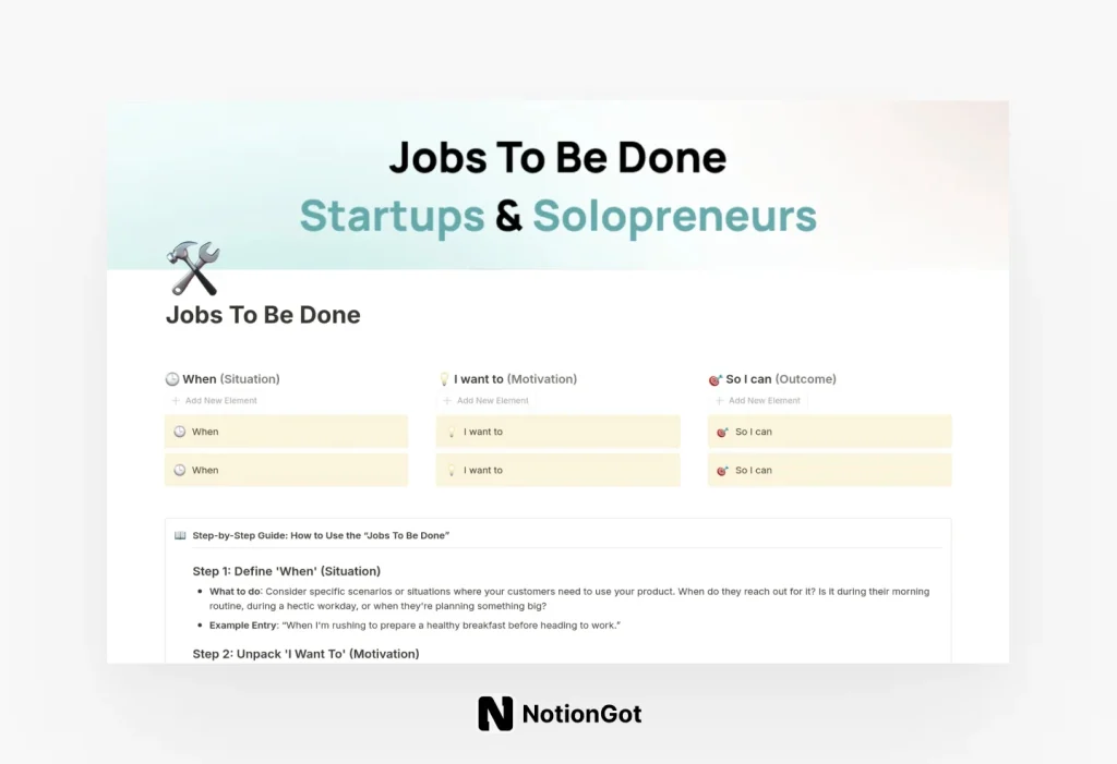 Jobs To Be Done for Startups & Solopreneurs