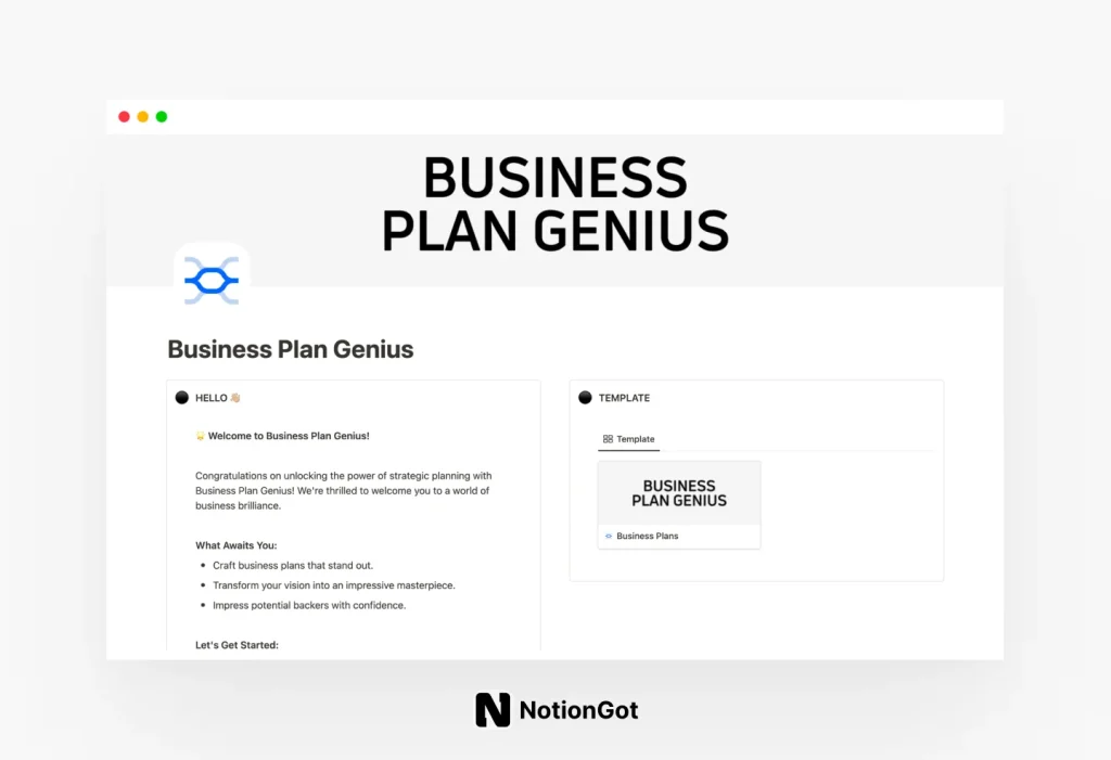 Business Plan (Business Plan Genius)