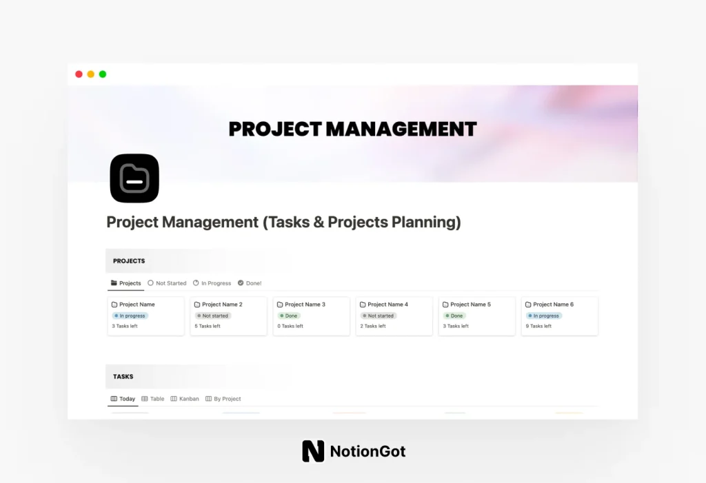 Project Management (Tasks & Projects Planning)
