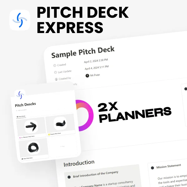 Craft Persuasive Pitches with the Notion Pitch Deck Express!