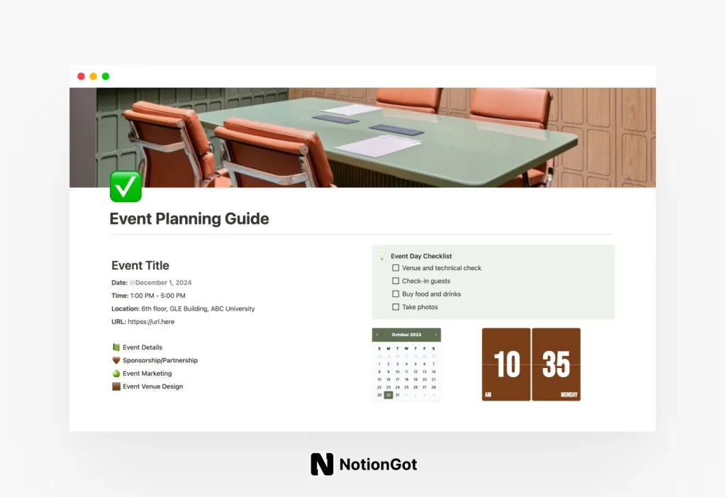 Notion Event Planning Guide