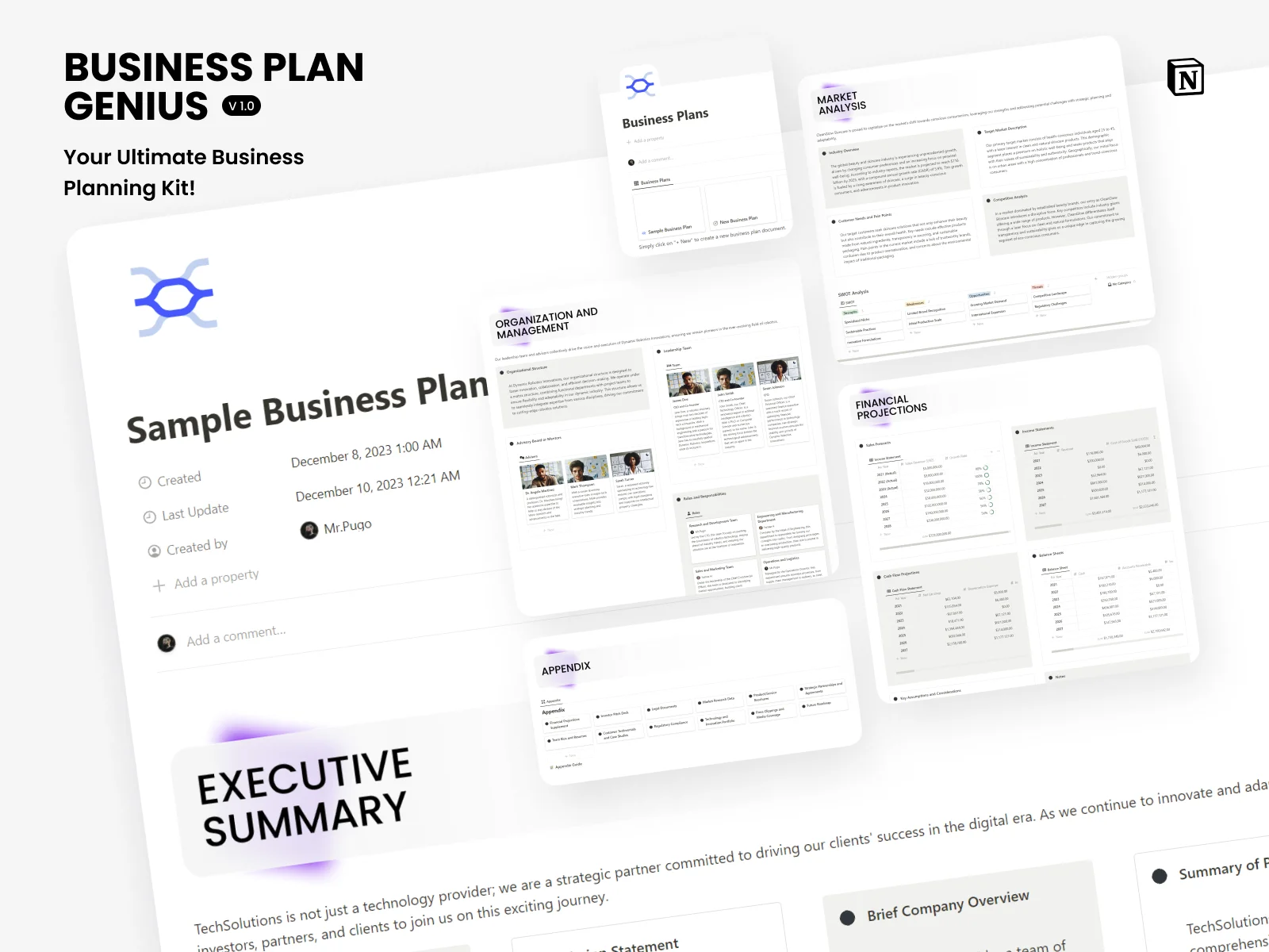 Notion Business Plan Template - Your Ultimate Business Planning Kit for Notion!