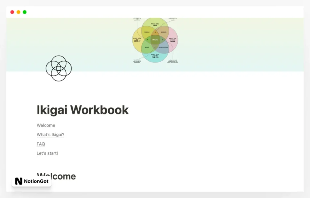 Ikigai Workbook