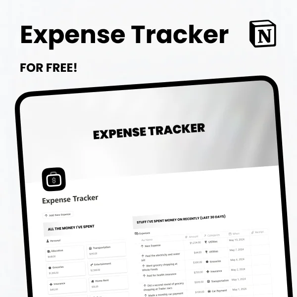 Free Notion Expense Tracker