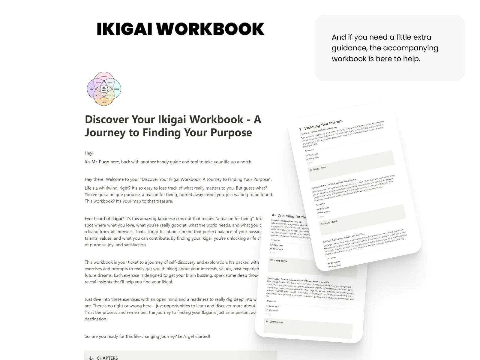 Guided Discovery: Utilizing Our Workbook for Your IKIGAI Journey