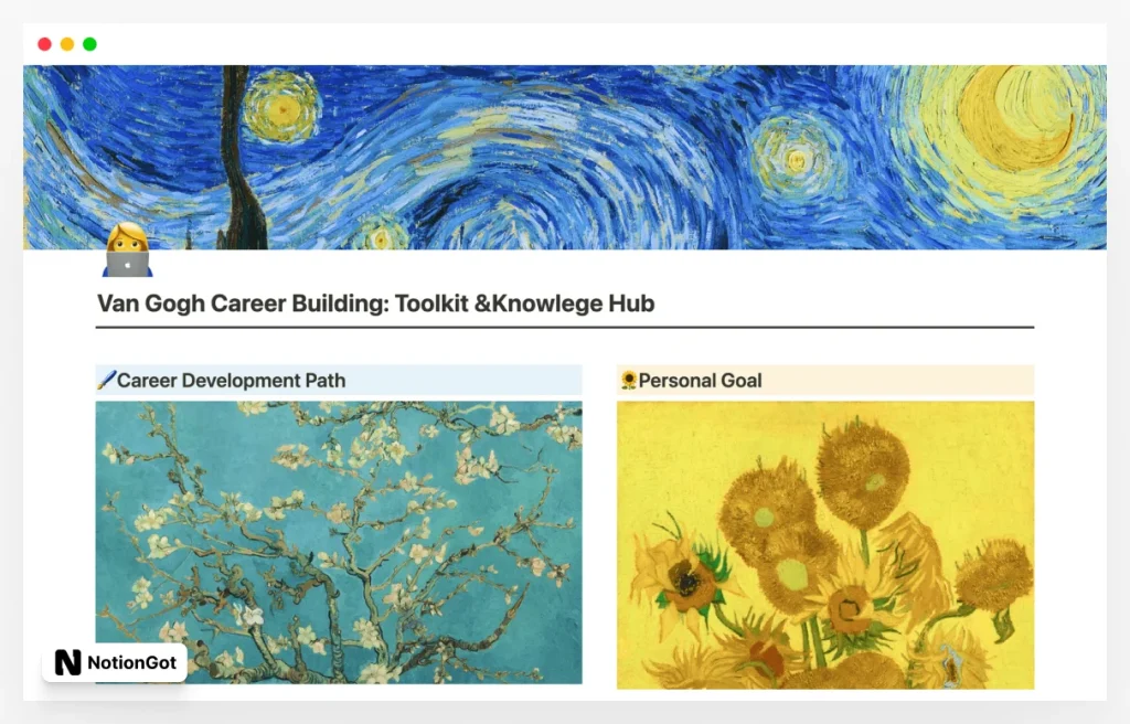 Van Gogh Career Building - Toolkit & Knowledge Hub