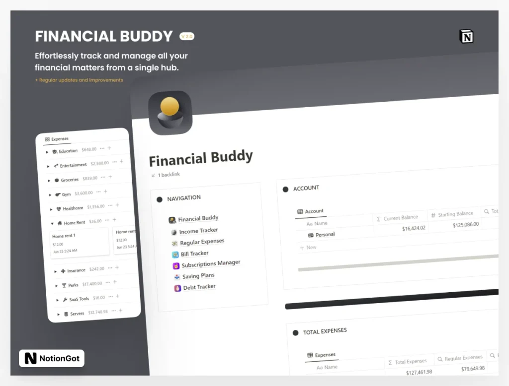 The Ultimate Financial Tracker and Planner for Notion