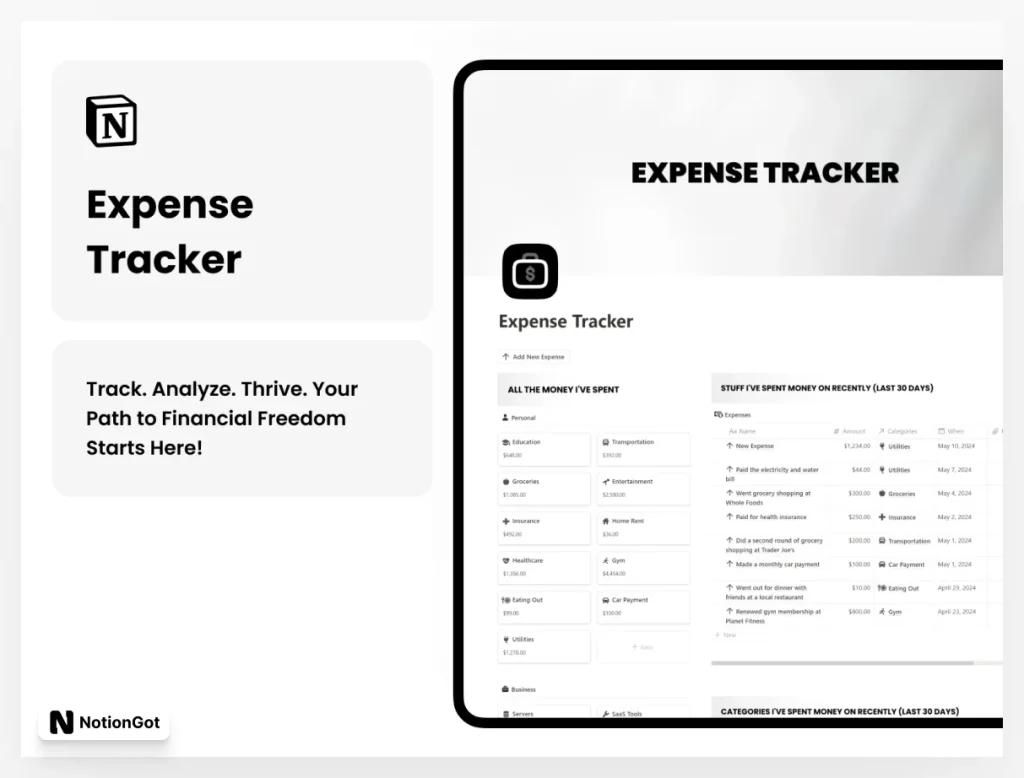 Free Notion Expense Tracker