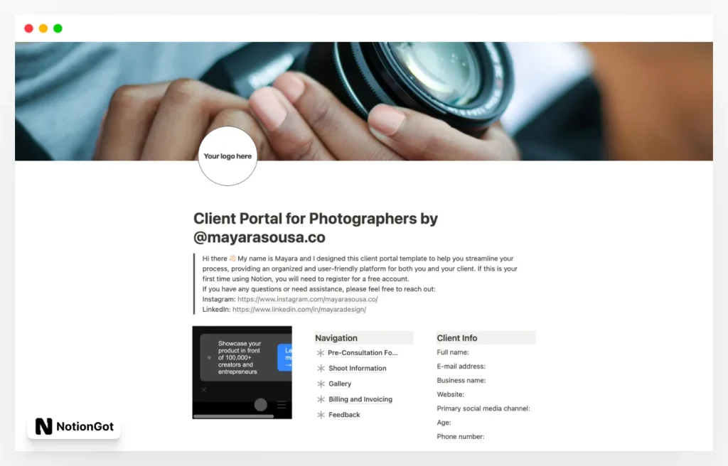 Client Portal for Photographers