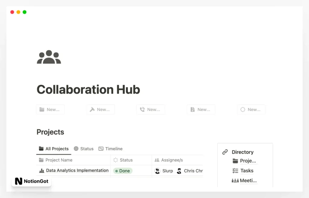 Collaboration Hub Template