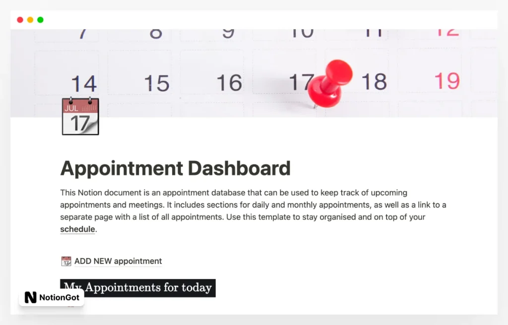 Appointment Database Template