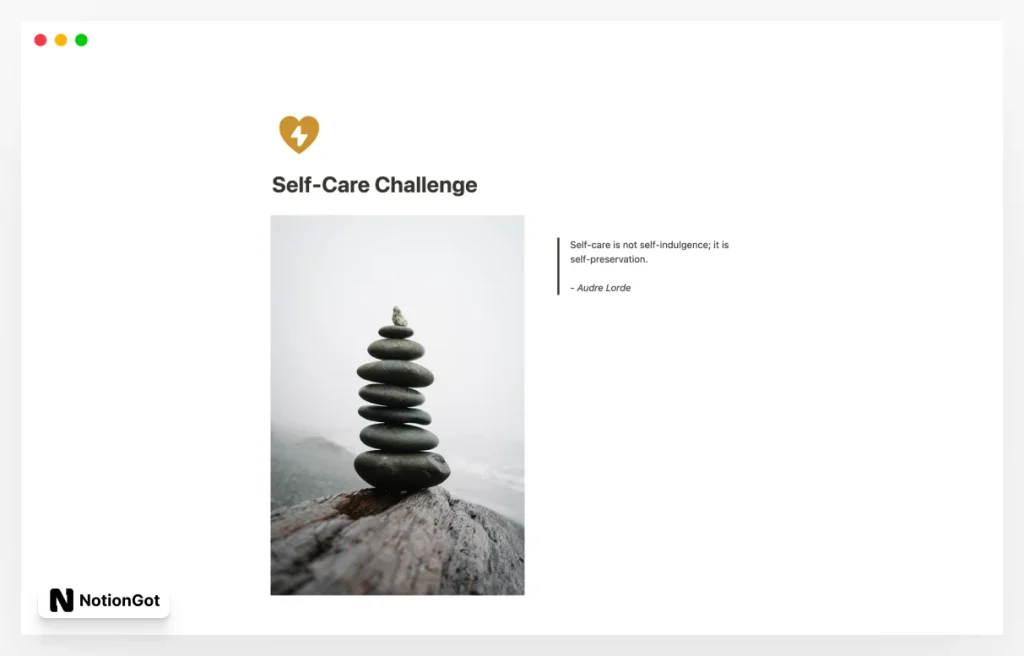 Guided Self-Care Challenge and Habit Tracker