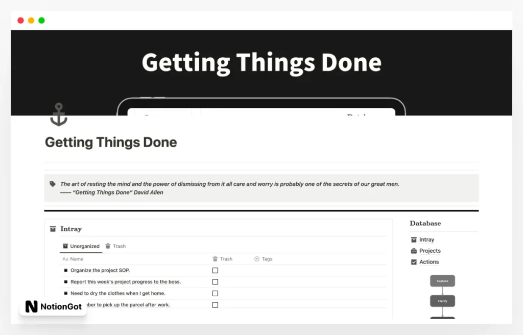 Getting Things Done (GTD) Template