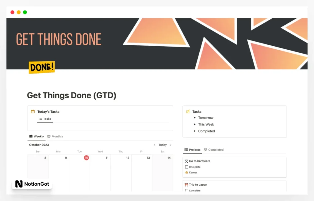 Get Things Done (GTD)