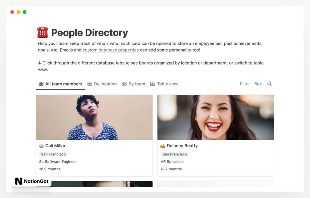 People Directory